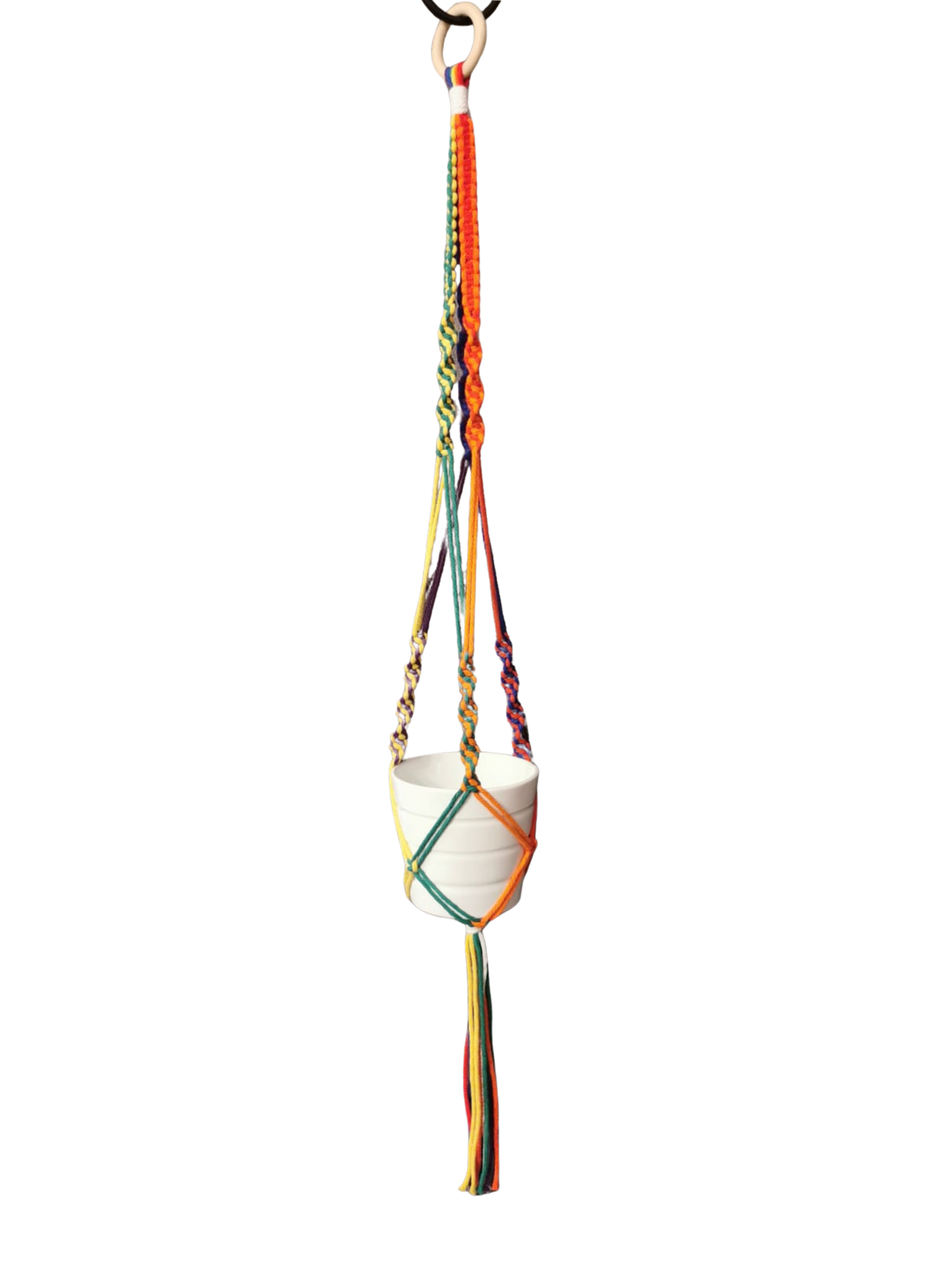 Happy Pride Small Macramé plant hanger